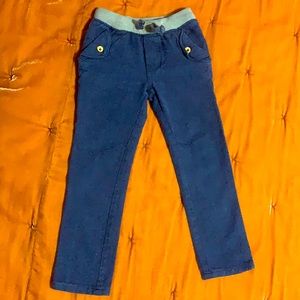 “Denim” look pants with working drawstring and real pockets boy/girl